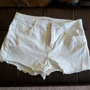 White high waisted Jean Shorts sz12